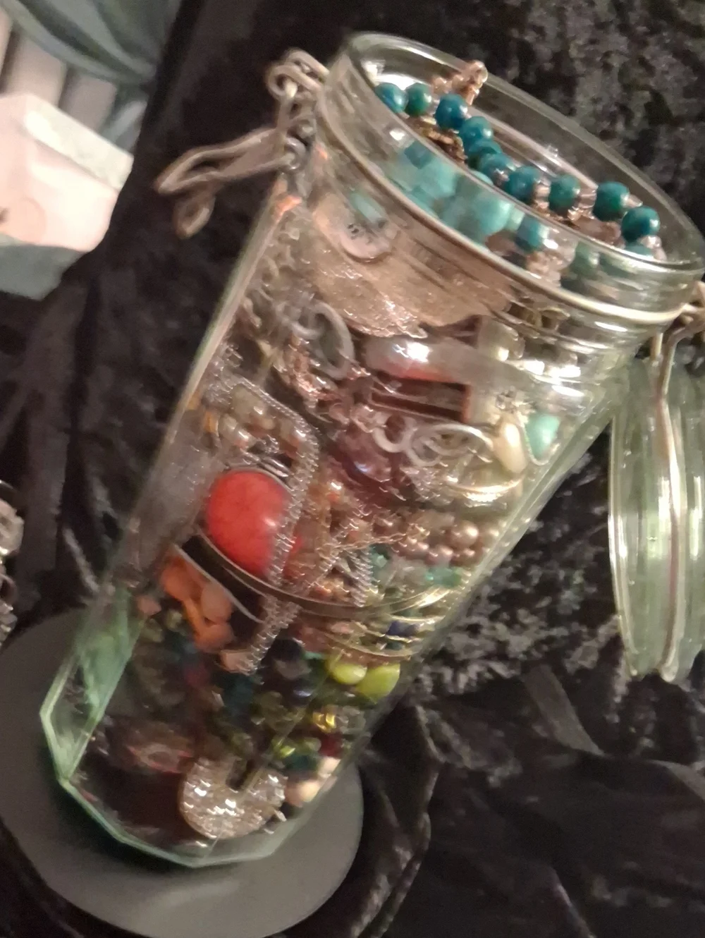 Jewelry Jar 2qt. Loaded Gold & Silver Necklaces, Earrings, Bracelets All Jewelry